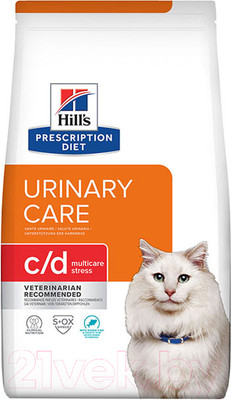 Сухой ветеринарный корм для кошек Hill's Prescription Diet c/d Multicare Urinary Stress Fish (1.5кг)