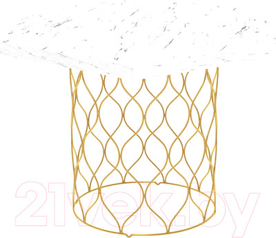 Журнальный столик Sheffilton SHT-TU49/TT20 60 ЛДСП (золото/мрамор карра белый)