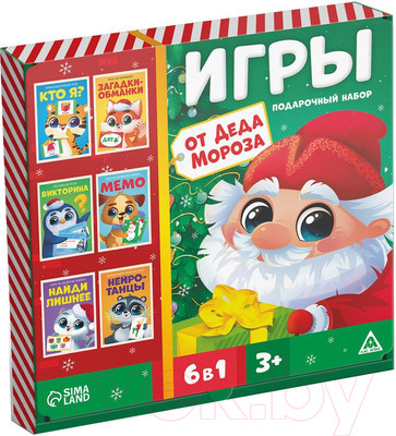 Набор игр Лас Играс Игры от Деда Мороза 6 в 1 / 7115259