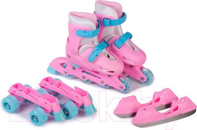 Ролики-коньки Babyhit Twin Seasons (M, розовый)