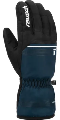 Перчатки лыжные Reusch Snow King / 6201198-7787 (р-р 7, Black/Dress Blue)