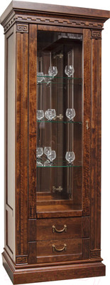 Шкаф с витриной Гомельдрев Ривьера ГМ 5806-01 Береза (беловежский орех)