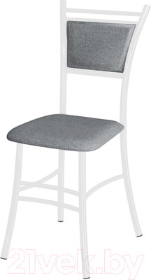 Стул ВВР Мажор (белый/рогожка серый)