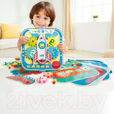 Развивающий игровой набор Hape Заводные шестеренки / E1065_HP