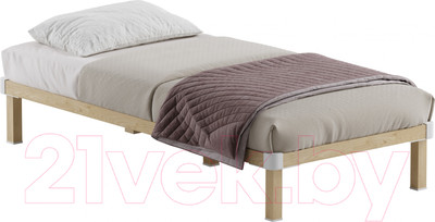 Односпальная кровать Домаклево Канапе 2 90x200 (береза/натуральный)