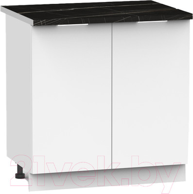 Шкаф под мойку Интермебель Микс Топ ШСРМ 850-4-800 (белый премиум/тунис)