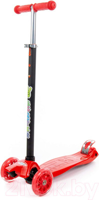 Самокат детский Полесье 0072 / 94483 (красный/черный)