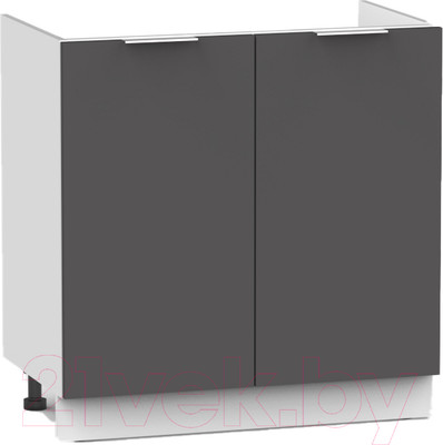 Шкаф под мойку Интермебель Микс Топ ШСРМ 850-4-800 без столешницы (графит серый)