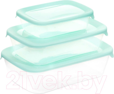 Набор контейнеров Curver Fresh&Go / 08026-Q29-00 (3шт, мятный)