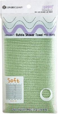 Мочалка для тела Sungbo Cleamy Clean&Beauty Bubble Shower Towel  (28x100)