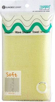 Мочалка для тела Sungbo Cleamy Clean&Beauty Wave Shower Towel (28x95)