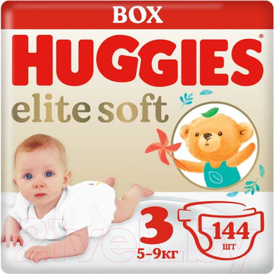 Подгузники детские Huggies Elite Soft Box 3 (144шт)