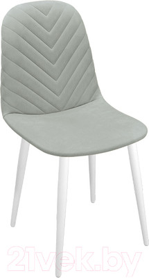 Стул ТриЯ Шерри К1С (белый матовый/велюр Confetti Silver)