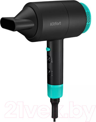 Фен Kitfort KT-3228-3 (черный/бирюзовый)
