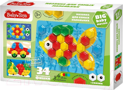 Развивающая игра Baby Toys Мозаика Рыбка / 03576