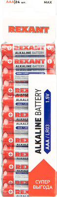 Комплект батареек Rexant 30-1013 (24шт)