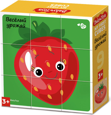 Развивающий игровой набор Baby Toys Кубики Веселый урожай / 03536
