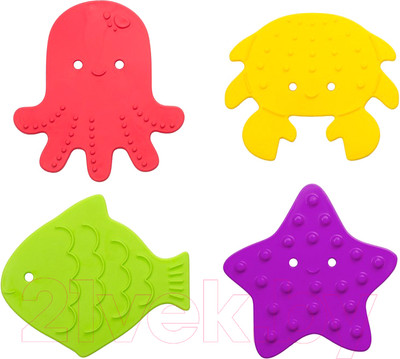 Набор ковриков для купания ROXY-KIDS RBM-010-4 (4шт)