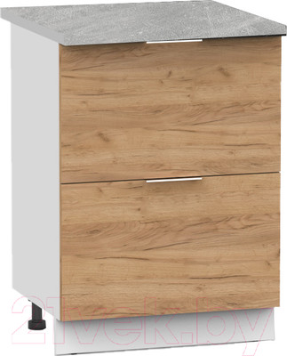 Шкаф-стол кухонный Интермебель Микс Топ ШСР 850-11-600 (дуб крафт золотой/венато)