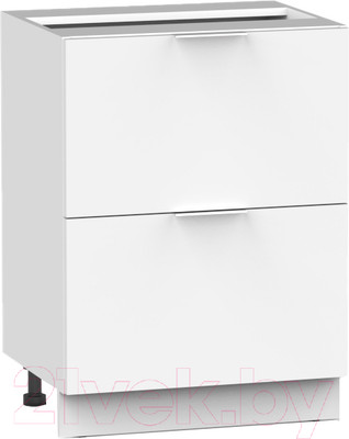 Шкаф-стол кухонный Интермебель Микс Топ ШСР 850-11-600 Без столешницы (белый премиум)