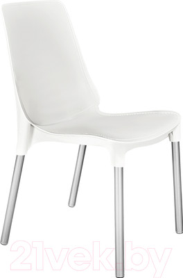 Стул Sheffilton SHT-ST75/S424 (белый/хром лак)
