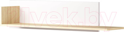 Полка Памир ПКС-12 (дуб сонома/белый глянец)