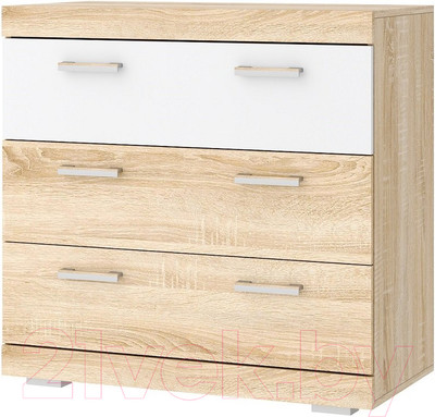 Комод Памир Соната КС-900 (дуб сонома/белый глянец)