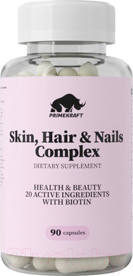 Комплексная пищевая добавка Prime Kraft Skin, Нair&Nails Complex (90капсул)