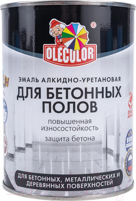 Эмаль Olecolor Для бетонных полов (800г, серый)