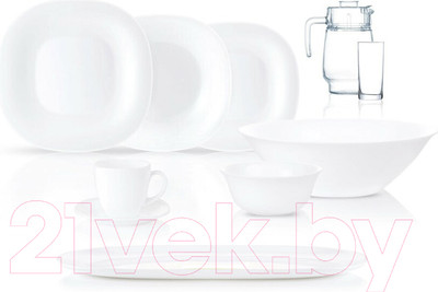 Набор столовой посуды Luminarc Carine White N4781 (46пр)