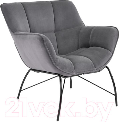 Кресло мягкое Halmar Belton (серый/черный)