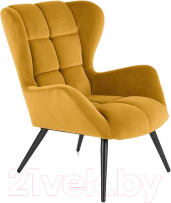 Кресло мягкое Halmar Tyrion (горчичный/черный)