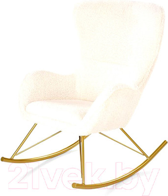 Кресло-качалка Halmar Liberto (кремовый/золото)