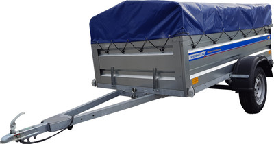 Прицеп для автомобиля Кремень Стандарт плюс 2.5x1.3 (50см борт, тент 30см, оцинкованный)