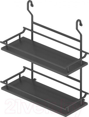 Полка для специй на рейлинг Starax S-4126-A (антрацит)
