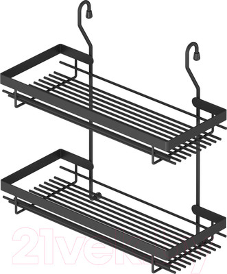 Полка для специй на рейлинг Starax S-4006-A (антрацит)
