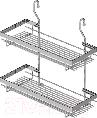 Полка для специй на рейлинг Starax S-4006-C (хром)