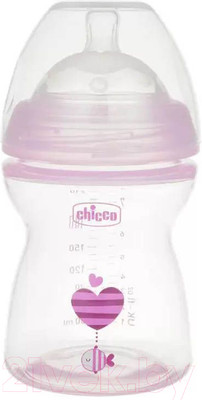 Бутылочка для кормления Chicco Natural Feeling / 00081323100000 (250мл, розовый)