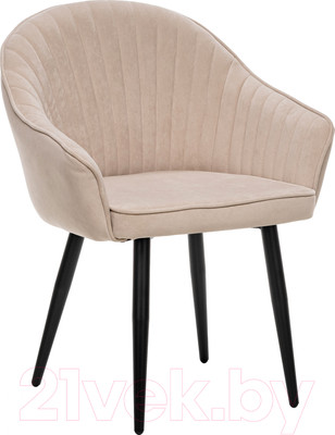 Стул Импэкс Leset Вайд с подлокотниками (черный/велюр бежевый)