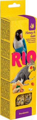 Лакомство для птиц Mealberry RIO Палочки для средних попугаев с медом и орехами (2x75г)
