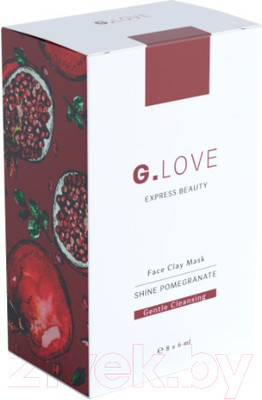 Набор масок для лица G.Love Face Clay Mask Shine Pomegranate (8x6мл)