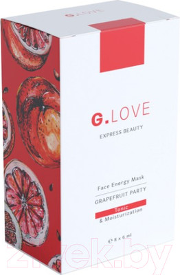 Набор масок для лица G.Love Face Energy Mask Grapefruit Party (8x6мл)