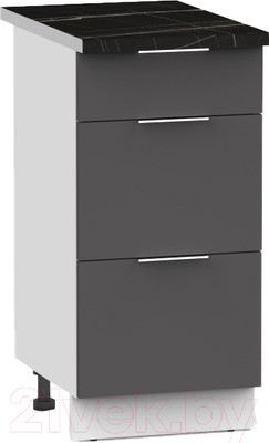 Шкаф-стол кухонный Интермебель Микс Топ ШСР 850-23-400 (графит серый/тунис)