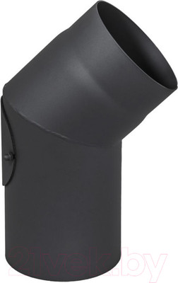 Поворот дымохода КПД 45/2мм 150 с ревизией (черный)