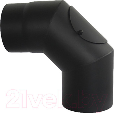 Поворот дымохода КПД 90/2мм 120 с ревизией (черный)