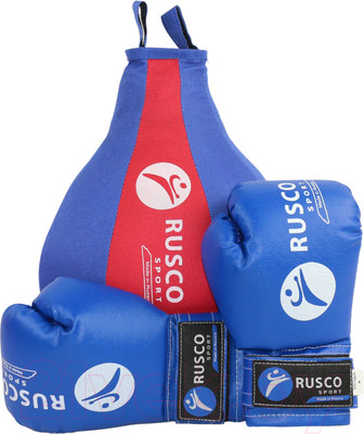 Набор для бокса детский RuscoSport 4oz (синий/красный)