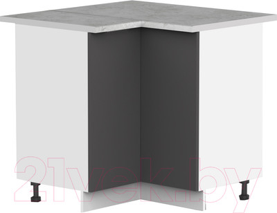 Шкаф под мойку Интермебель Микс Топ ШСРУМ 850-29-900 (графит серый/мрамор лацио светлый)