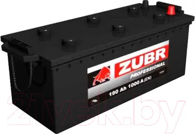 Автомобильный аккумулятор Zubr Professional L+ (190 А/ч)