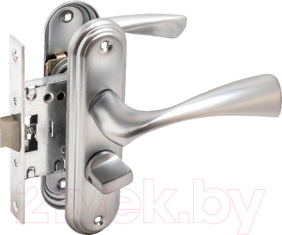 Защелка врезная с фиксацией БУЛАТ Номос ЗЩ1-Д03.07 П (правая, титан)