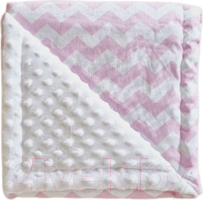 Плед для малышей Sofi Зигзаги 90x90 / 5030-2 (розовый)